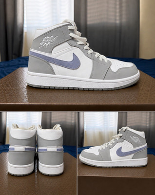 Jordan 1 Mid Wolf Grey Aluminum (Women's) (No Box)