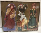BARBIE CHRISTMAS HOLIDAY EMBOSSED HALLMARK GREETING CARDS 1995 VINTAGE FREE SHIP