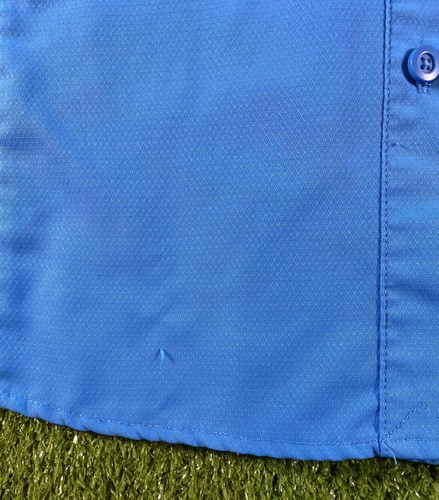 Habit Shirt Large Blue Short Sleeve Fishing Shirt Vented SPF 40 - Picture 11 of 12