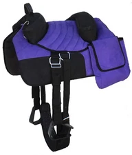 Horse Western Deluxe Bareback Trail Saddle Pad w/ Pockets Girth Stirrups 39TS07