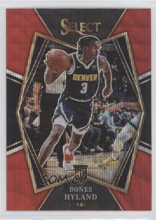 2021-22 Panini Select Premier Level Red Wave Prizm Bones Hyland #174 0p5y