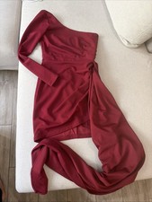 Windsor Emily One-Shoulder Pleated Asymmetric Mini Dress