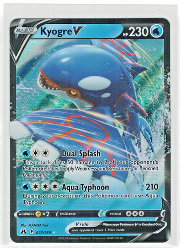 Kyogre V 037/159 Pokémon TGC Crown Zenith NM