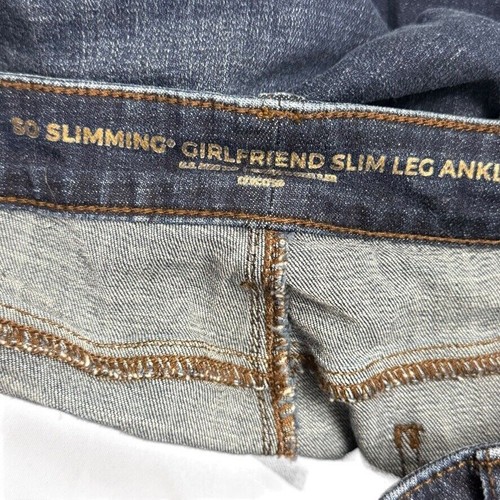 Chicos So Slimming Girlfriend Ankle Slim Leg Embroidered Jeans Stretch 2.5 / 14 - Picture 16 of 16