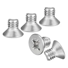 M6-1x8 Flat Head Machine Screws -30pcs -304 Stainless Steel -Silver