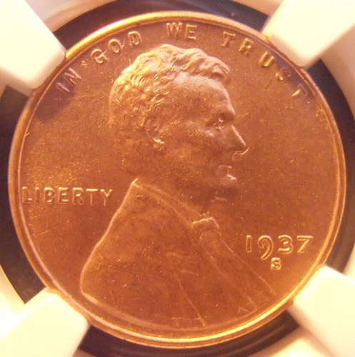 1937 S Lincoln Cent, NGC Certified UNC Details   (37SN72)