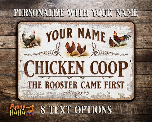 Chicken Coop Personalized Vintage Theme Metal Sign - Picture 8 of 16