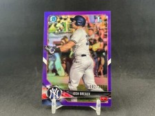 2018 BOWMAN CHROME DRAFT JOSH BREAUX BDC-57 1ST PURPLE REFRACTOR 162/250 YANKEES