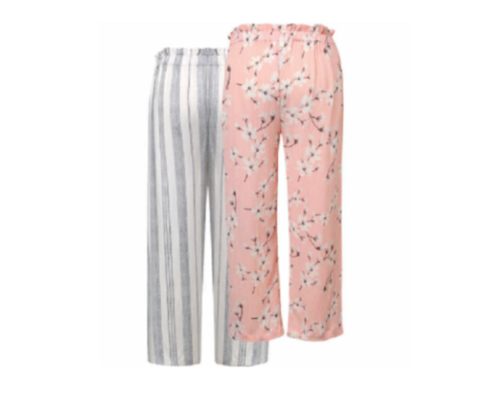 Two (2) Jessica Simpson™ Youth Size XS (5/6) ~ Navy Stripe ~ Peach Floral Pants - Picture 2 of 6