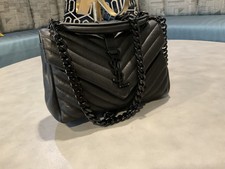 Preowned Saint Laurent Black Monogram Quilted Leather Black Chain Bag | Kindness