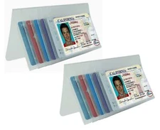 Sets of 2 Heavy Duty Vinyl Plastic for Secretary Checkbook Cover long Wallet Rep