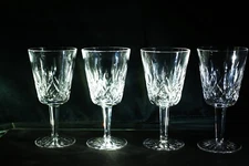 Set Of Four (4) Waterford Lismore Red Wine / Water Goblets Made In Ireland
