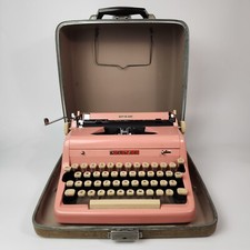 VTG 50s Royal Typewriter Bubble Gum Pink Retro Carrying Case Mid Century Modern thumbnail