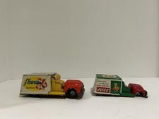 Vintage Ichimura Tiny Florist  Orange Juice Delivery Toy Trucks Japan FOR PARTS