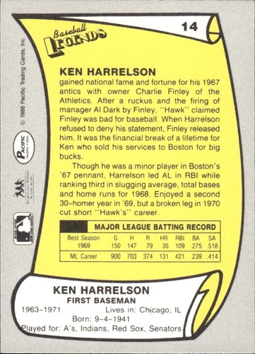 1988 and 1989 Pacific Baseball Legends MLB Set Break #1-#220 — You Choose! - Picture 29 of 441