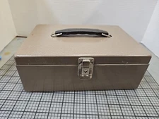 Vintage Metal Cash Box Rockaway Metal Prod Corp No Key 11" X 8" X 4"