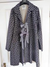 Pretty Avoca Flared Ribbon Tied Coat Size 4 Gb Uk Size 12 14