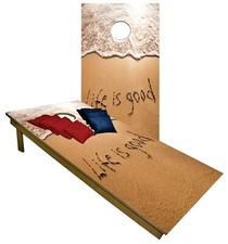 Life is Good CORNHOLE BEANBAG TOSS GAME w Bag...