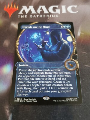 Mtg. Intrude On The Mind. Borderless. Murders At Karlov Manor. Nm