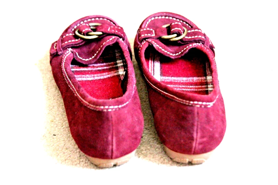 Zapatos Mujer Route 66 Talla 7. Mocasines sin cordones de cuña rojos frambuesa Foto 4 de 4