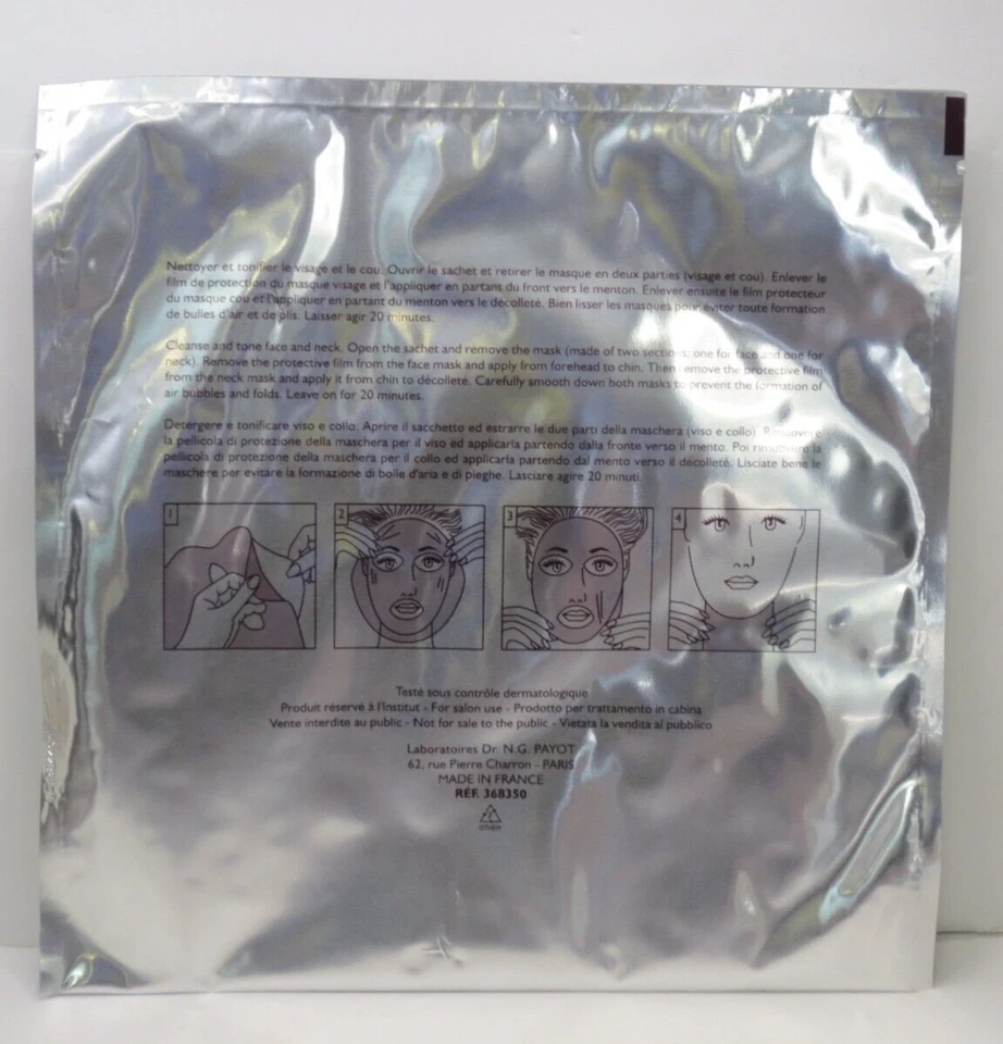 MASCARILLA FRÍA REAFIRMANTE Y REGENERADORA PAYOT 10 MASCARILLAS EN CAJA Foto 4 de 4