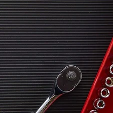 2 PACK Corrugated Rubber Tool Box Liner BLACK Heavy Duty  1/8" x 18" x 5' 