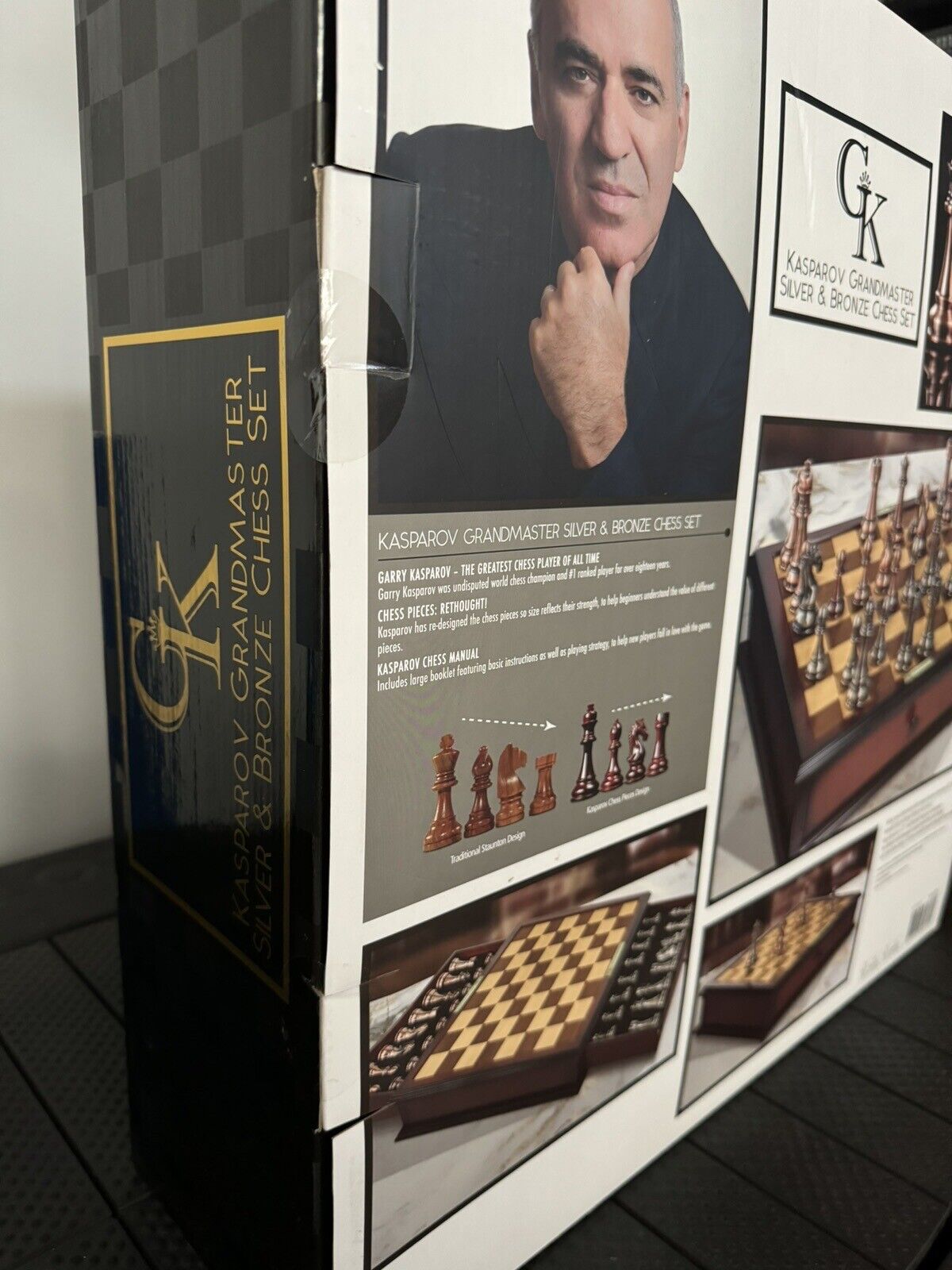 KASPAROV Grandmaster Silver & Bronze Chess Set