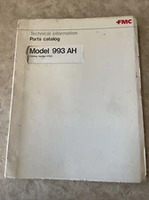 FMC Wayne Model 993AH Street Sweeper Parts Manual Original