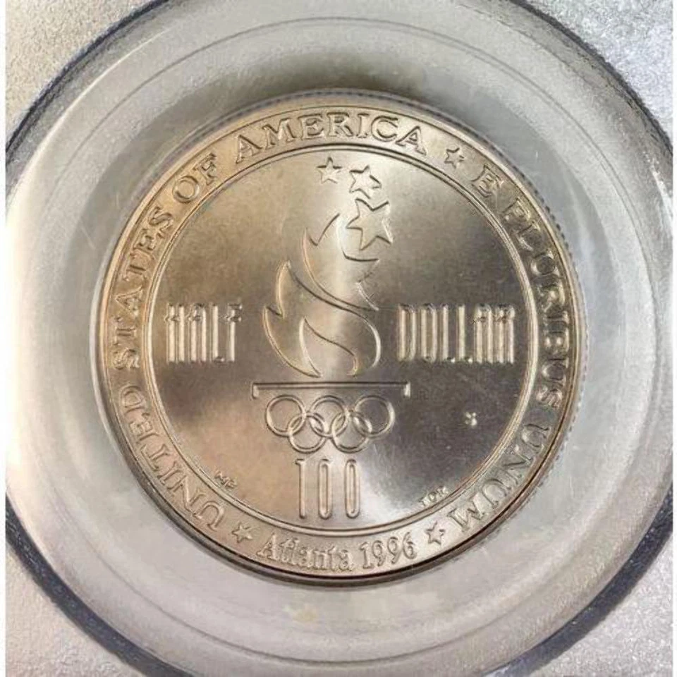 1996 S Swimming Half Dollar PCGS MS69 *Rev Tye's* #1954 - Image 3 of 4