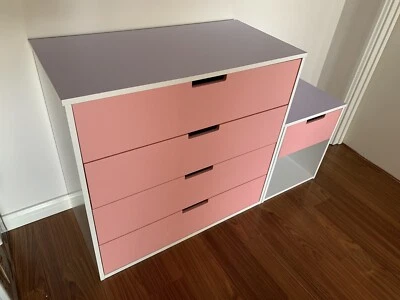 Purple Pink Bed Side Table And Draws Yanchep Dressers