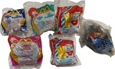 VINTAGE RANDOM LOT of 6 McDonald's Corporation Plastic Toys NEW IN PACKAGE 