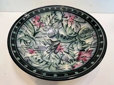 Williams Handpainted Studio Art Ceramic Pottery Bowl, Signed, 13 1/4" Dia x 4" H