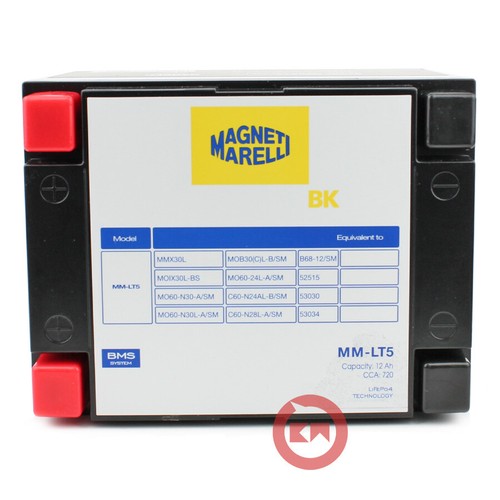 BATTERIA A LITIO MAGNETI MARELLI Y60-N30L-A 53030 MOTO GUZZI V65 Sport 650 1986 - Foto 3 di 5