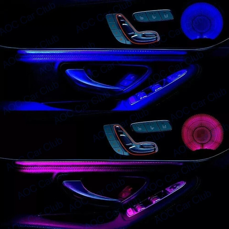 For 2015-2018 Mercedes-Benz C Class W205 64 Color Air Vent LED Ambient Light Set - Image 4 of 4