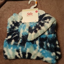 Justice Dog Hoodie Sherpa Tie Dye Blue/Lt. Blue/Lt. Green/White, Sz. Med.-New!