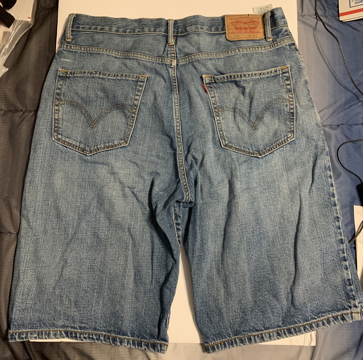 Levis 589 Mens Blue Denim Jean Shorts - Waist Size 36 Levis 589 Mens Blue Denim Jean Shorts - Waist Size 36