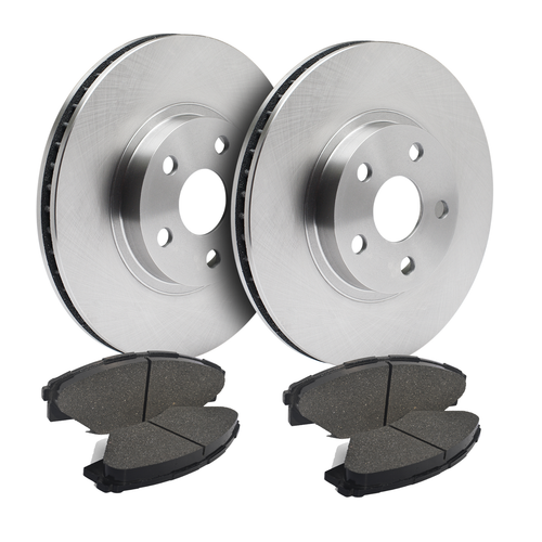 Front Brake Rotors + Ceramic Pads for 2020 2021 Cadillac CT5 - Picture 1 of 5