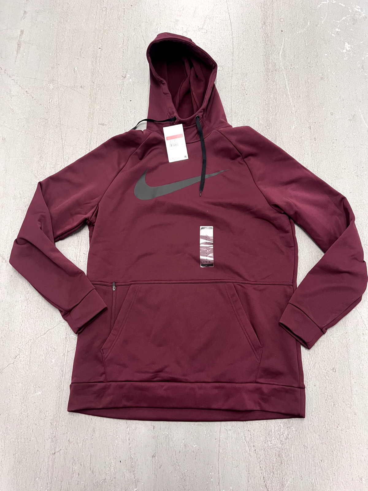 SACAI X NIKE Nike Therma Fit Swoosh Felpa con Cappuccio in Pile CU6238 681 Uomo Rosso Pullover Giacca L