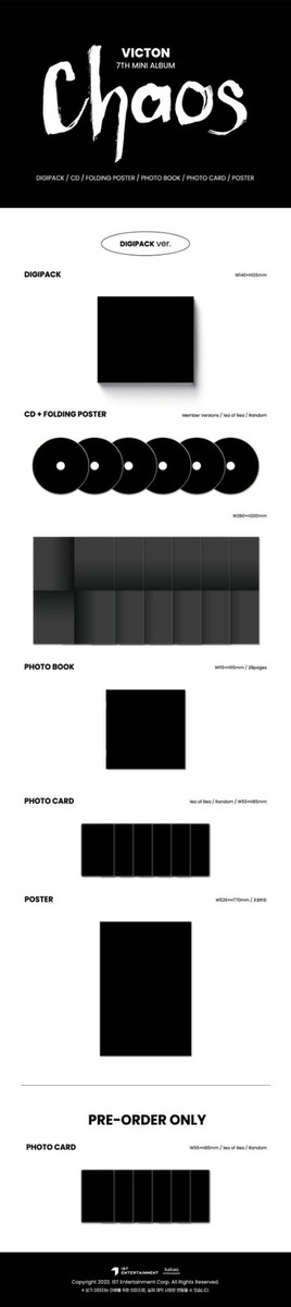 (CD)Chaos - Digipak Version - incl. Folded Poster, Photobook + Photocard／Victon VICTON - VICTON CHAOS 7th Mini Album ( DIGIPACK Ver. ) ( ALL