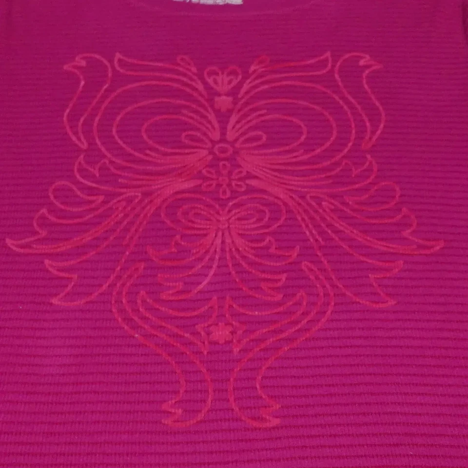 Camiseta para mujer Danskin Now Active 2XL rosa cuello redondo manga larga pulóver Foto 4 de 4