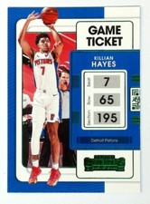 2021-22 Panini Contenders Game Ticket Green Parallel #78 Killian Hayes Pistons
