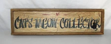 CAT'S MEOW VILLAGE HAND PAINTED RUSTIC WOOD COLLECTOR'S RETAIL SIGN PLAQUE