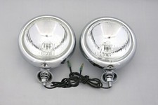 Motorcycle Atv Chrome Driving Lights Pair 2 Pcs 5 Housing 530748
