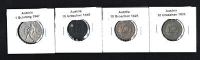 AUSTRIA 1925-1948 SET OF 4 COINS | eBay