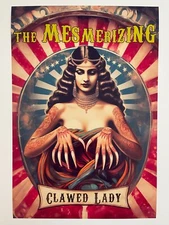 Clawed Lady Freak Show Poster Circus Art Retro Carnival Freakshow Posters