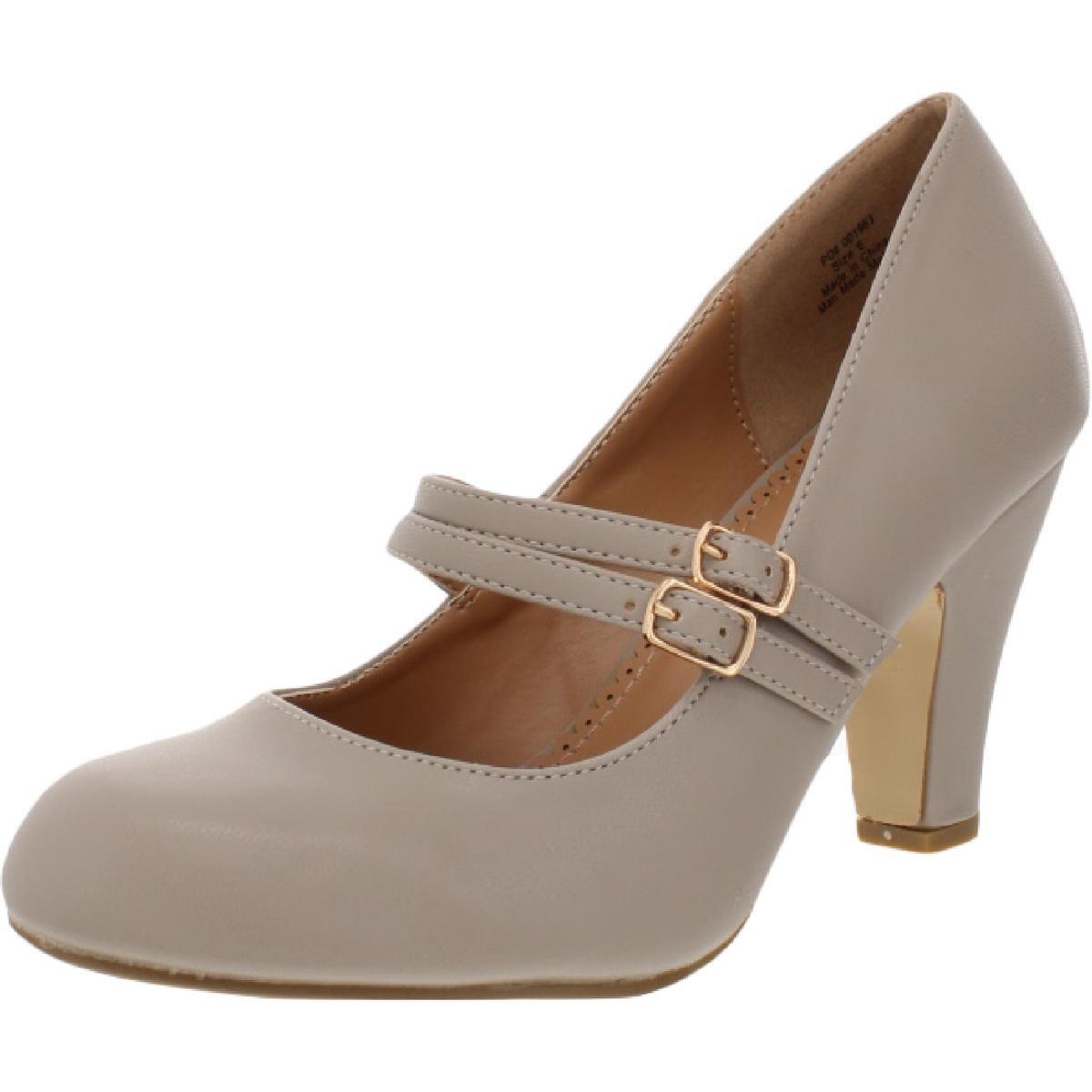 Коллекция Journee, женские ветреные серые туфли на каблуке Mary Jane 8, средний размер (B,M), BHFO 6545