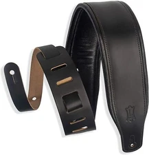 Levy's Leathers 3" Wide Leather Guitar Strap with Foam Padding & Garment Leather