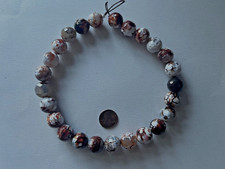 FACETED 16 MM FIRE AGATE CRACKLE ROUND BEADS 15.5" BELOW WHOLESALE BARGAIN