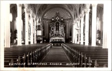 RPPC Interior St. Boniface Church, Melrose, Minnesota MN