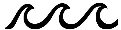 Waves Vinyl Sticker  V1 | Beach Water Surfing Swimming | Die Cut Decal